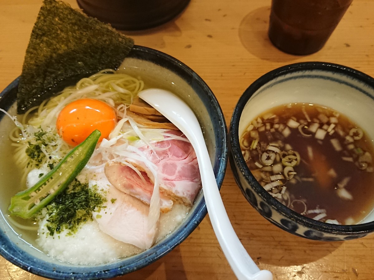 7/10  新橋纒高幡不動店  冷やしとろろつけ麺大盛無料￥880_b0042308_20133467.jpg