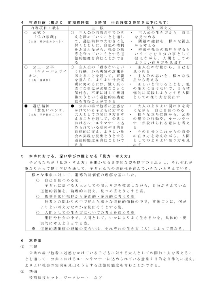 2018年6月29日 研究大会道徳から : 特別の教科「道徳」