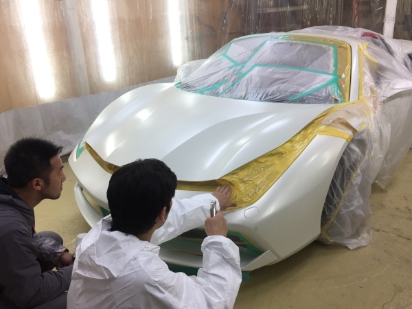フェラーリ4スパイダー Fenix プロテクションフィルム 塗装 車の119番
