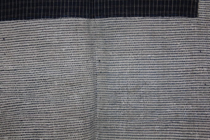 古布　木綿　紙縒り織　野良着1　Japanese Antiqeu Textile Koyori-paper Noragi　_c0325097_14475273.jpg