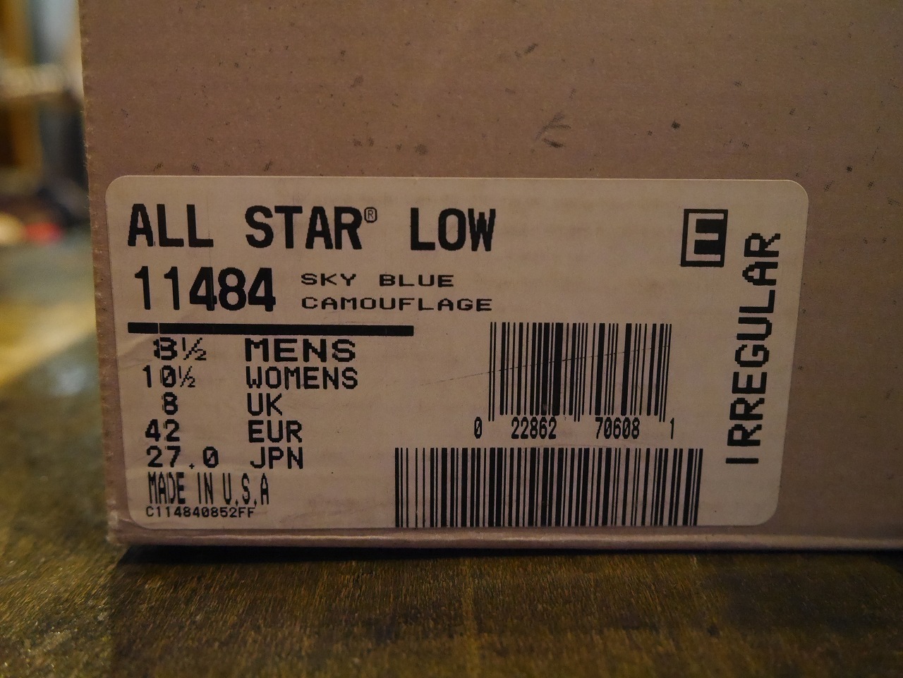 1990\'s \"Converse\" ALL STAR LOW デッドストック!!!_d0342315_16485359.jpg