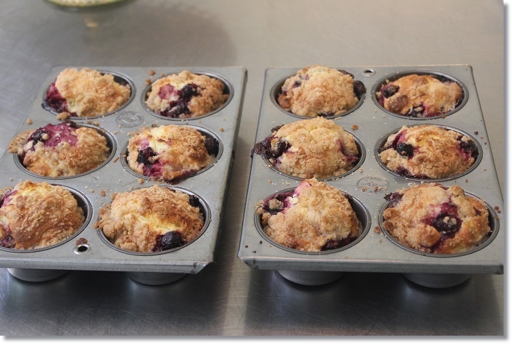 7月のお菓子教室♪　Sour cream Blueberry Muffin☆_e0223684_22400708.jpg