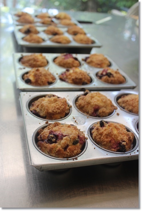 7月のお菓子教室♪　Sour cream Blueberry Muffin☆_e0223684_22401673.jpg