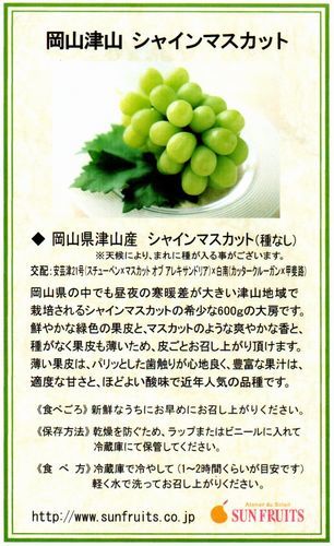 シャインマスカット　暑中お見舞い　 2018/7/21_b0044404_12530770.jpg