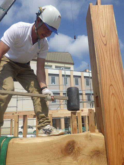 東仙北　大きな平屋の家　建て方作業スタート！_f0105112_05033203.jpg