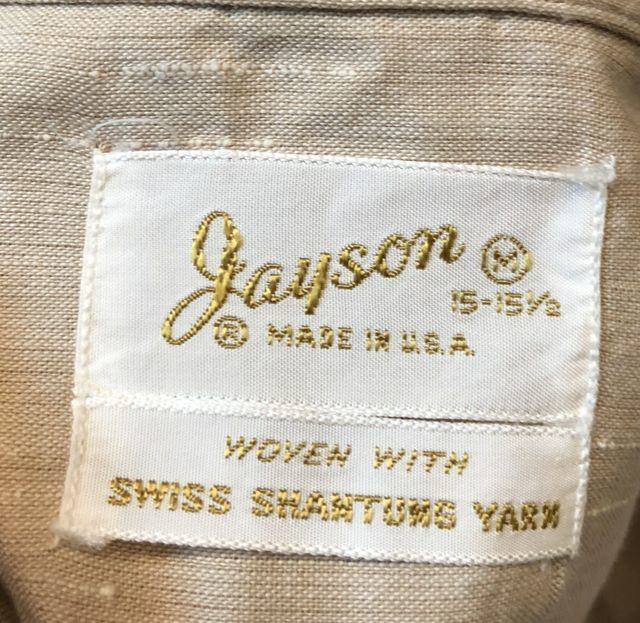  ７月２８日（土）入荷！６０s　Jayson ボックス　オープンカラーシャツ！　_c0144020_14082062.jpg
