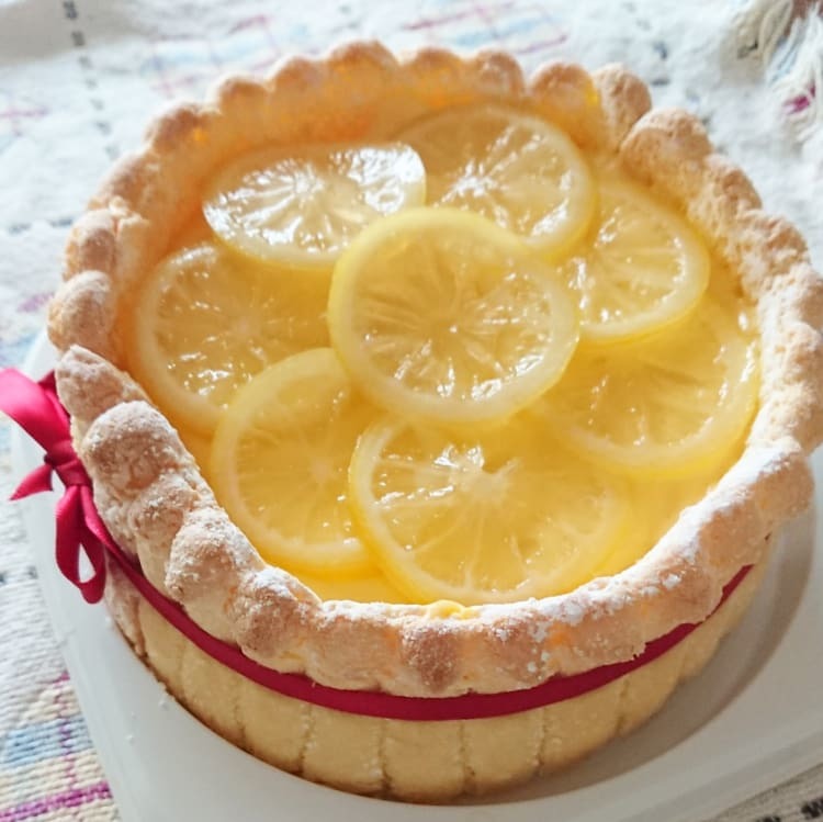 「レモンババロアシャルロットケーキ」レッスン_a0113430_08270349.jpg