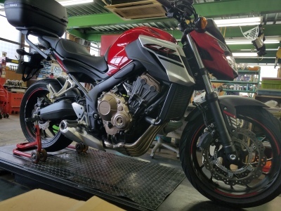 CB650F 12か月点検整備_e0114857_08424902.jpg