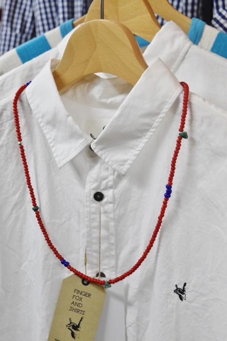 人気のAntique BEADS NECKLESS (赤玉・編)★★★_d0152280_04043541.jpg