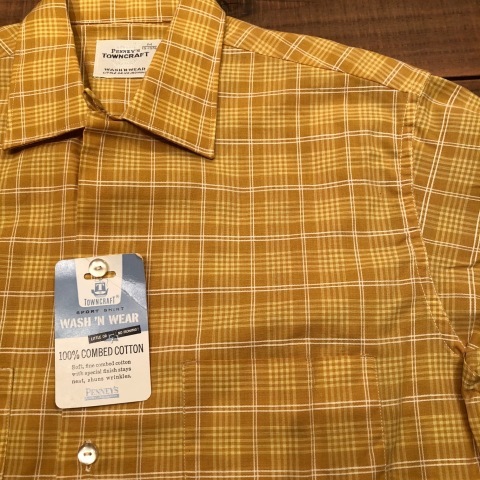 1960s \" PENNEY\'S TOWN CRAFT \" 100% combed cotton VINTAGE BOX-TAIL CHECK SHIRTS - Dead Stock - ._d0172088_18430455.jpg