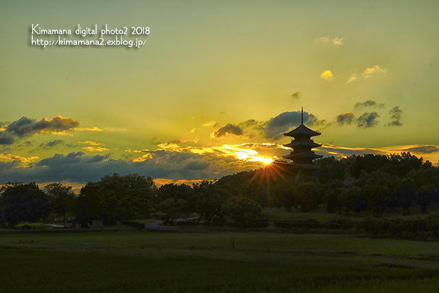  備中国分寺の夕景　7/29_f0324756_09471416.jpg