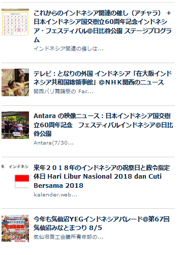 インドネシア関係記事の一覧 List Of Indonesia Related Topics