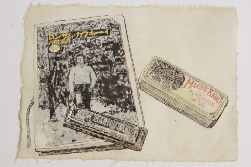 ロンサム カウボーイ 京都友禅画 斉藤啓太 ロンサム カウボーイ 京都友禅画 斉藤啓太