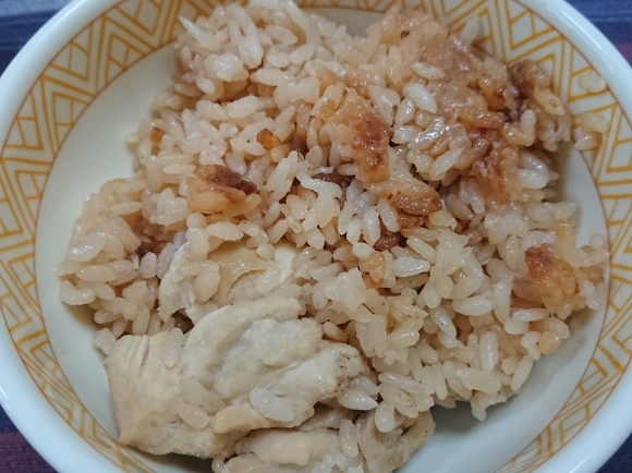 8/1夜勤明け アサヒスーパードライロング缶 & 鶏もも肉の炊き込みご飯_b0042308_16581739.jpg
