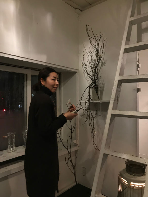 花人 村上仁美 花止ワークショップ 0814 酒と花の日々 札幌大丸 Glass Cafe Gla Glaのグダグダな日々