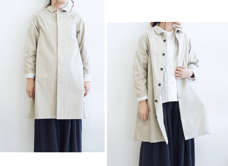 Suzuki Takayuki コットン ステンカラーコート スズキタカユキ suzuki takayuki craftman's coat（スズキタカユキ クラフトマン
