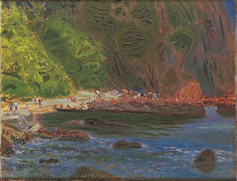 風景画　海辺 早朝海岸風景・6月18日｜Cressonboy