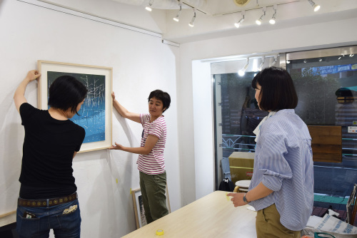 2018.8.8(水)~8.13(月) 門馬 英美 個展 空気の層を重ねる @搬入_e0272050_20140281.jpg