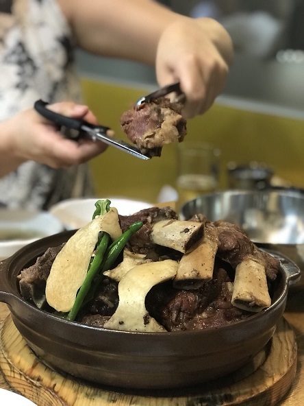 江南麺屋で骨付きカルビチムと冷麺の幸せな組み合わせ_b0060363_17160166.jpg