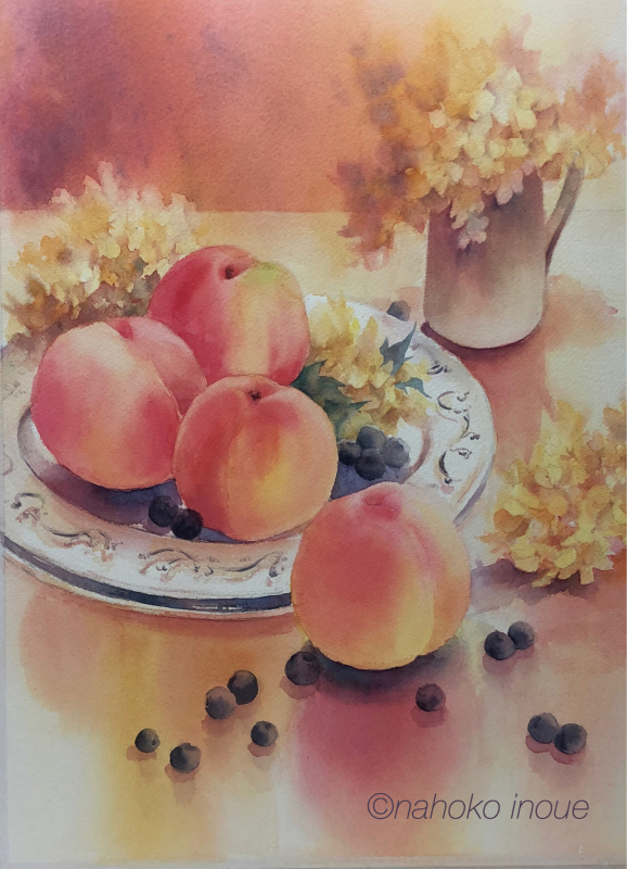水彩画 原画 苺 井上美香代 フルーツ 真作 絵 絵画 金運 健康運 恋愛運 水彩画 原画 苺 井上美香代 フルーツ 真作 絵 絵画 金運 健康運