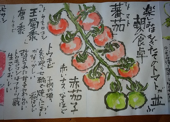 身近な難読漢字夏野菜 絵手紙の小窓