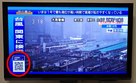 テレビ画面のqrコード 神田らうんじ