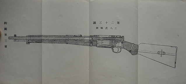 三八式歩兵銃及騎銃取扱法　折込附図4枚入　袖珍本　尚兵館　昭和6年_a0285326_16534821.jpg