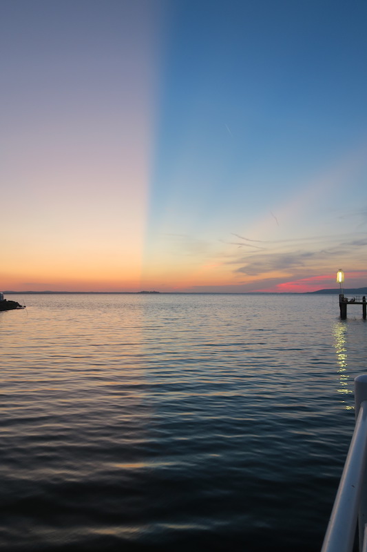 青い光不思議に空を照らす夕暮れ、トラジメーノ湖_f0234936_7274820.jpg