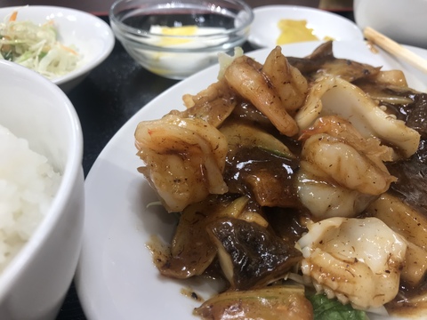 A定食「海鮮のXO醬炒め」@北京樓（多摩）_c0212604_1259542.jpg