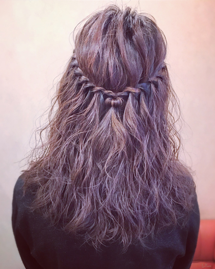 ウォーターフォールヘアアレンジ 君津市 南子安の美容室 La Face ウォーターフォールヘアアレンジ 君津市 南子安の美容室 La Face