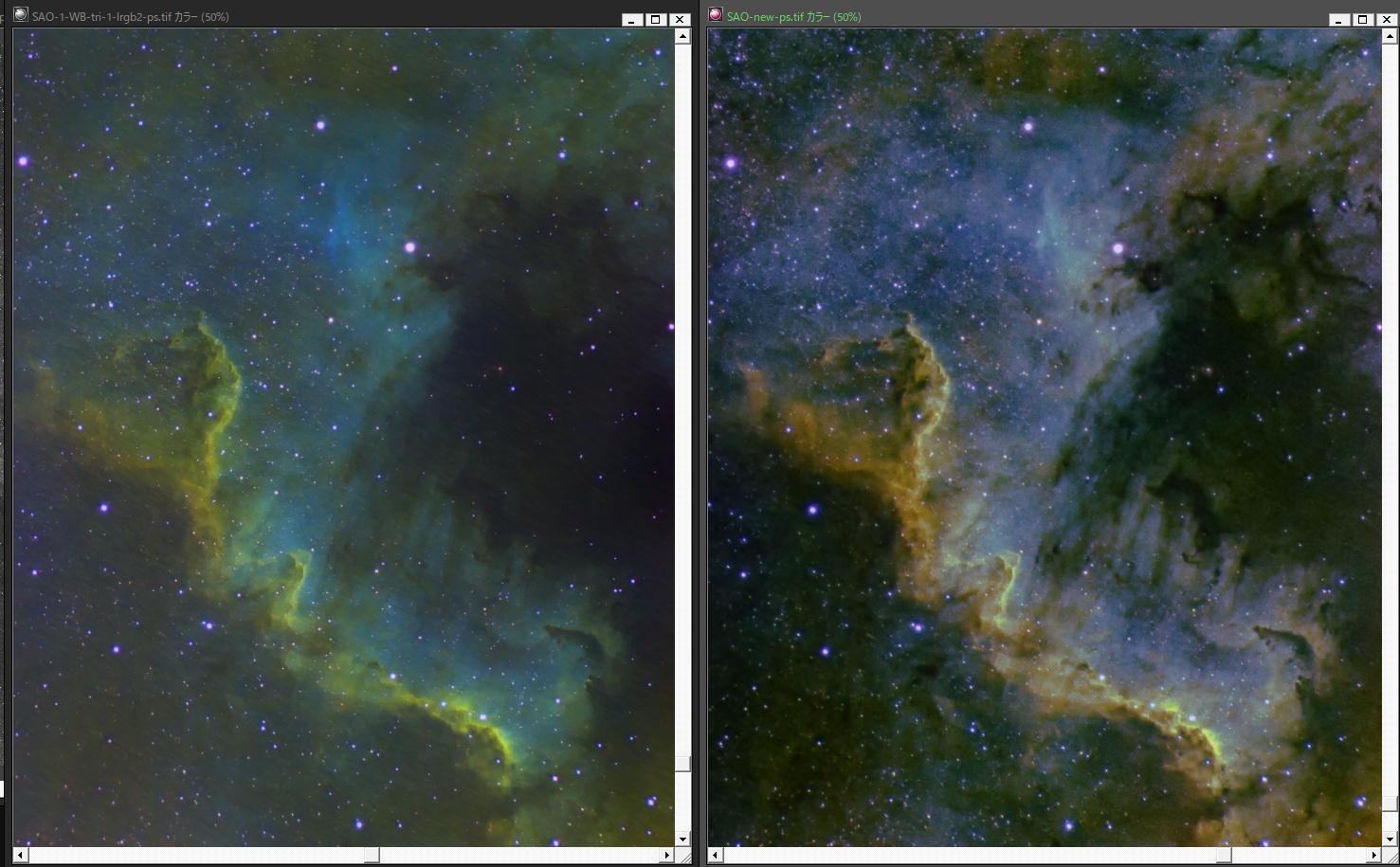 北アメリカ星雲さらに画像処理②_f0346040_22510152.jpg