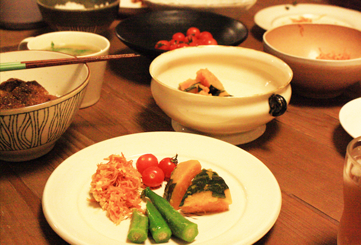 夏野菜定食_d0351435_12451314.jpg