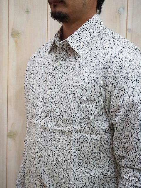 ボタニカルプリントシャツ！【LOUNGE LIZARD】【ラウンジリザード】No.4296 BOTANICAL PRINT SHIRT [WHT]☆そして、ピュアココ。_b0108653_20220260.jpg