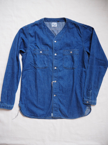 orSlow NO COLLAR DENIM SHIRT : CASA NICE DAYS
