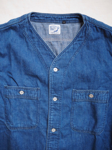 orSlow NO COLLAR DENIM SHIRT : CASA NICE DAYS