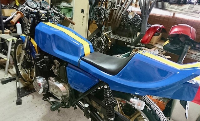 Z400FXモリワキ手曲げマフラーのお世話をしてたら・・ついつい