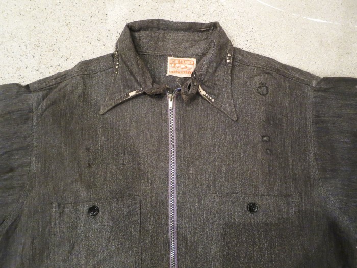 40's HOMESTEADER Pull Over Black Chambray Shirts 40s プル 40's HOMESTEADER Pull Over Black Chambray Shirts 40s プル