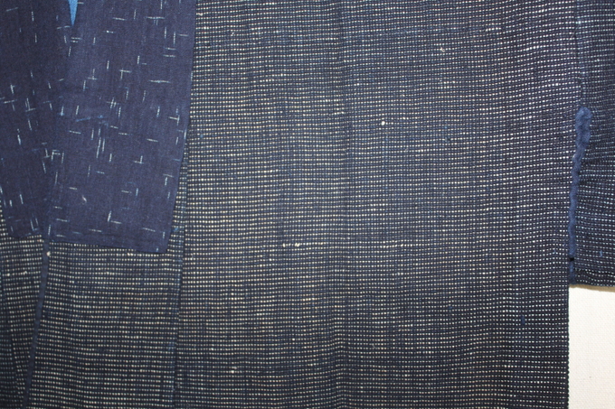 古布　木綿　秋田　紙縒り　浜着　Japanese Antique Textile Koyori-paper Seaside court_c0325097_15431836.jpg