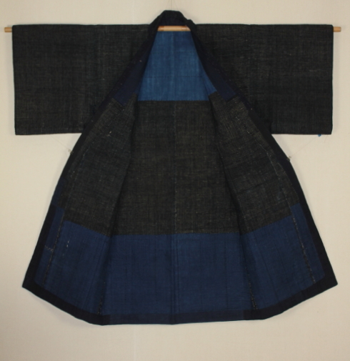 古布　木綿　秋田　紙縒り　浜着　Japanese Antique Textile Koyori-paper Seaside court_c0325097_15433746.jpg