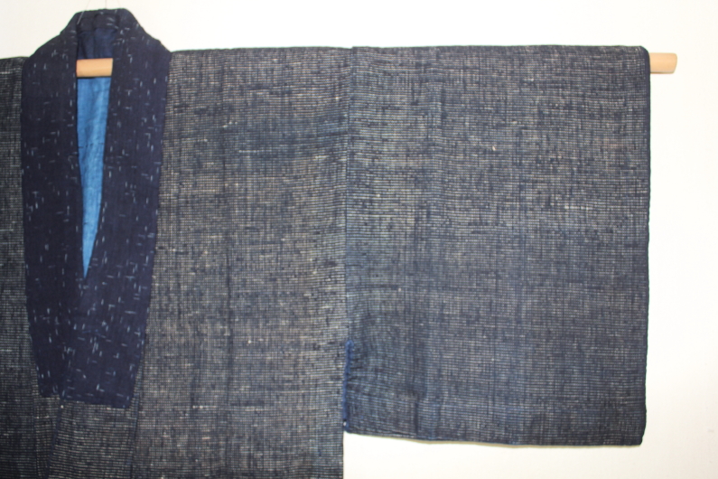 古布　木綿　秋田　紙縒り　浜着　Japanese Antique Textile Koyori-paper Seaside court_c0325097_154374.jpg