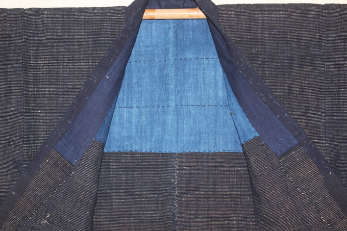 古布　木綿　秋田　紙縒り　浜着　Japanese Antique Textile Koyori-paper Seaside court_c0325097_15442129.jpg