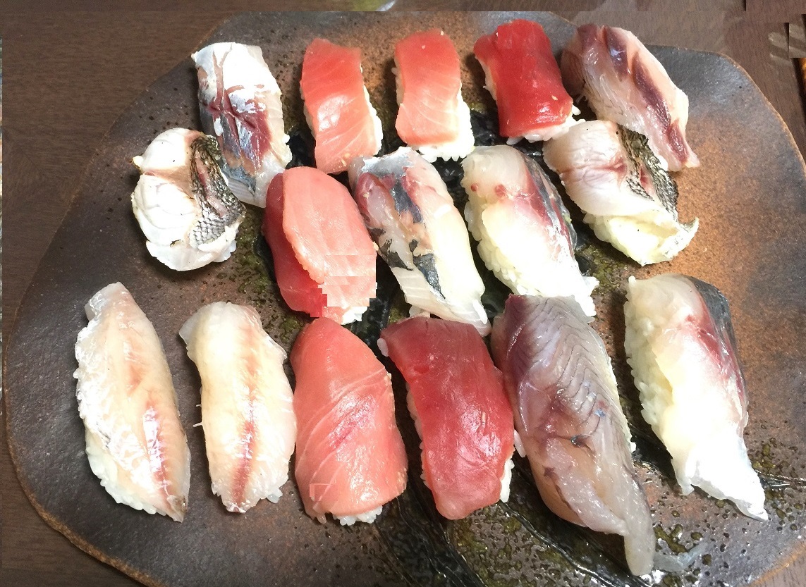 鰺イサキ鯛サゴシの握り寿司 新 直哉の釣り魚料理