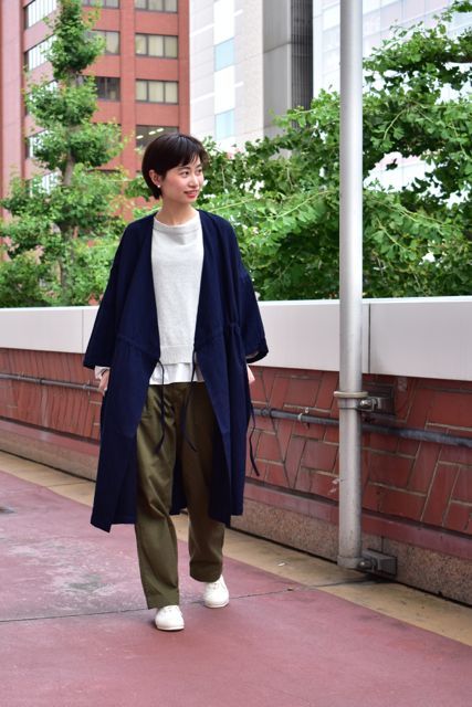 OUTIL::Cotton×Wool INDIGO ROBE&PANTS : JUILLET