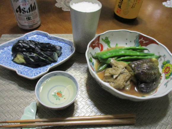 エンドウ豆ご飯、好みの夕食~質素~~_a0279743_10064921.jpg