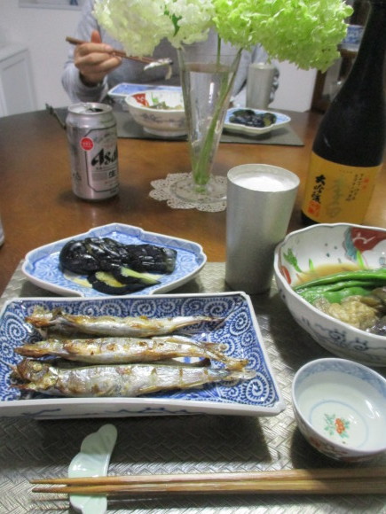エンドウ豆ご飯、好みの夕食~質素~~_a0279743_10351780.jpg