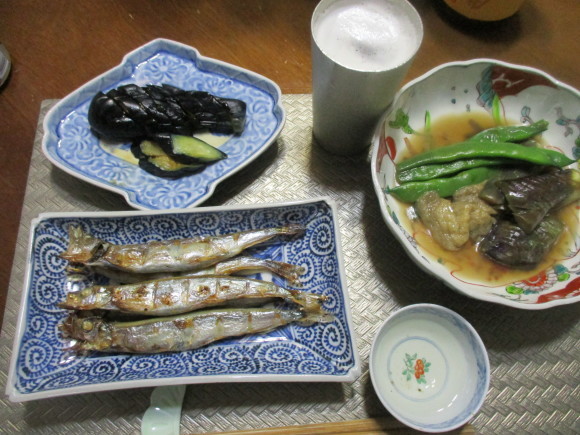 エンドウ豆ご飯、好みの夕食~質素~~_a0279743_10373615.jpg