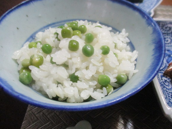 エンドウ豆ご飯、好みの夕食~質素~~_a0279743_10382097.jpg