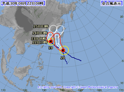 アベック台風19号と20号の進路:なぜカリフォルニアに台風が直撃しないのか?→俺「台風が消される」_a0348309_8572372.png