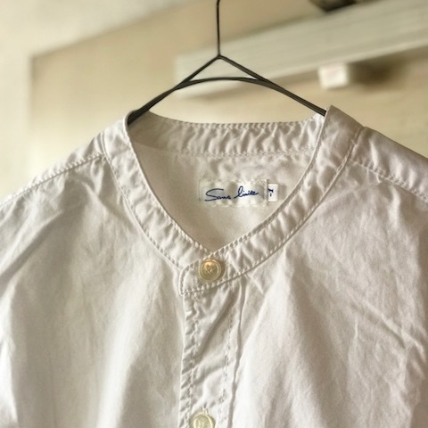 sans limiteのバンドカラーシャツ_d0364239_22021443.jpg