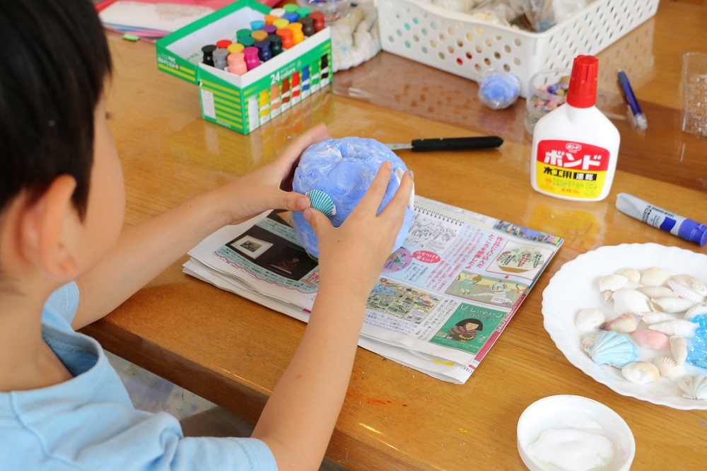 貝殻工作 大阪府池田市 幼児造形教室 はるいろクレヨンのブログ